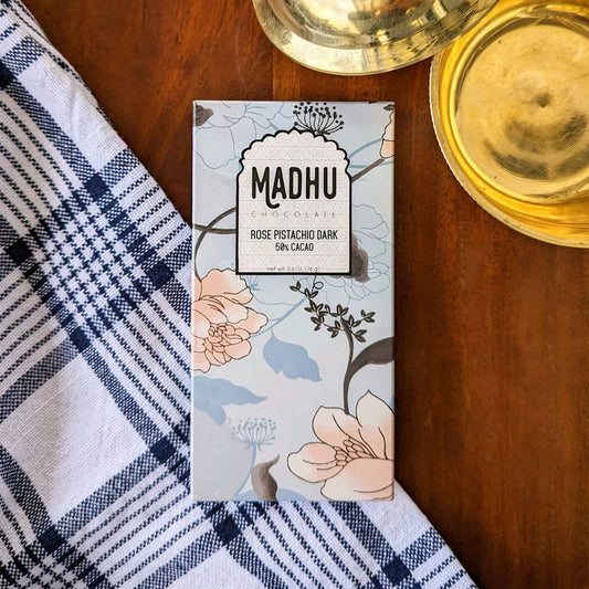 Madhu Chocolate Rose Pistachio Dark Chocolate