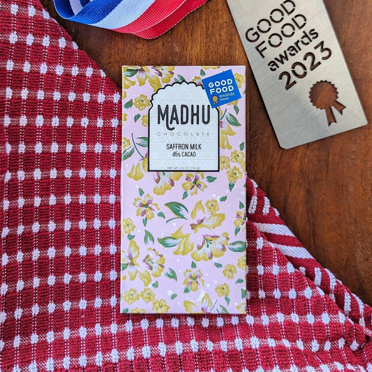 Madhu Chocolate Saffron Milk Chocolate