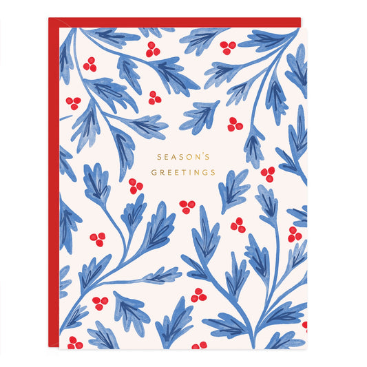 Ramona & Ruth Seasons Greetings Holly Card