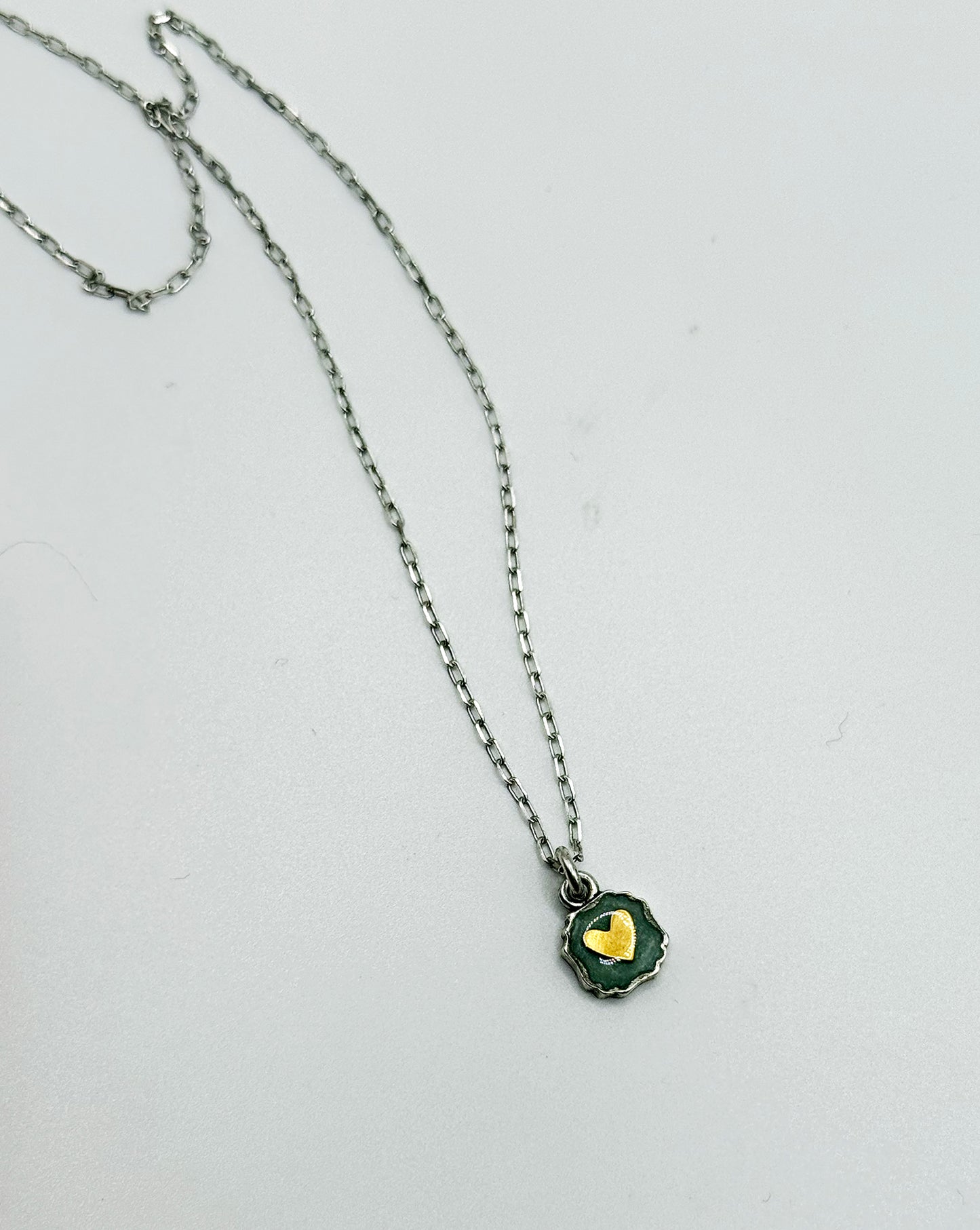Bee Mary Heart Melt Necklace