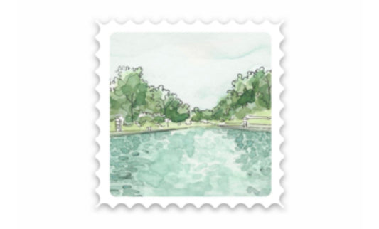 WatercolorATX Stamp Barton Springs Sticker