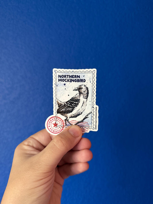 Where’d The Wild Things Go Northern Mockingbird Sticker