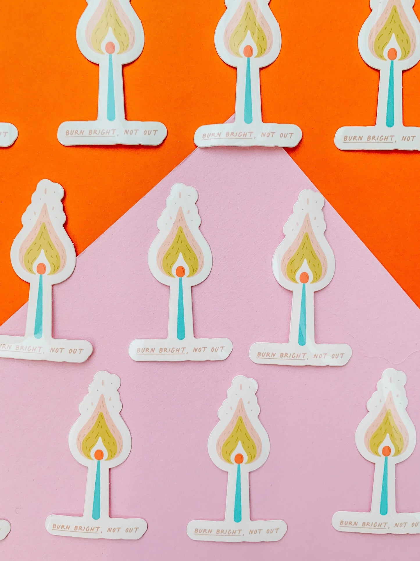 Jollie Ollie Burn Bright Not Out Sticker