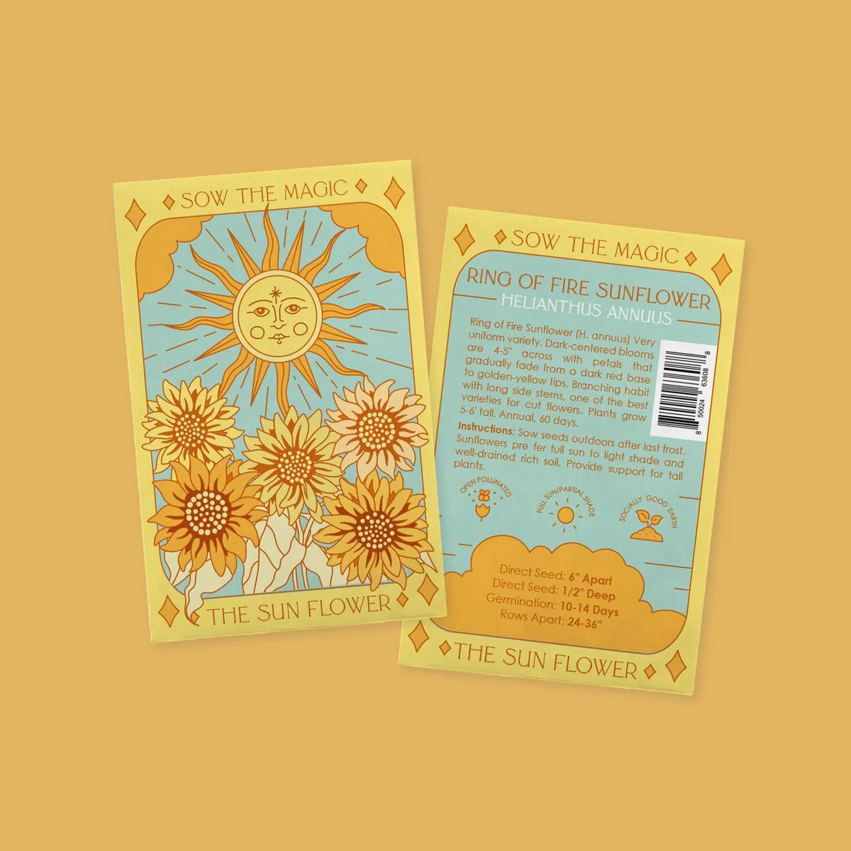 Sow the Magic The Sunflower (Ring of Fire) Tarot Seed Packet