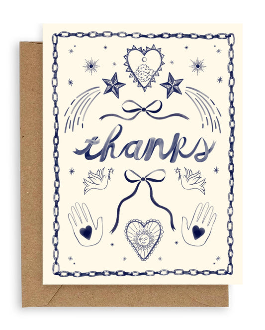 Adelfi Indigo Icons Thank You Card