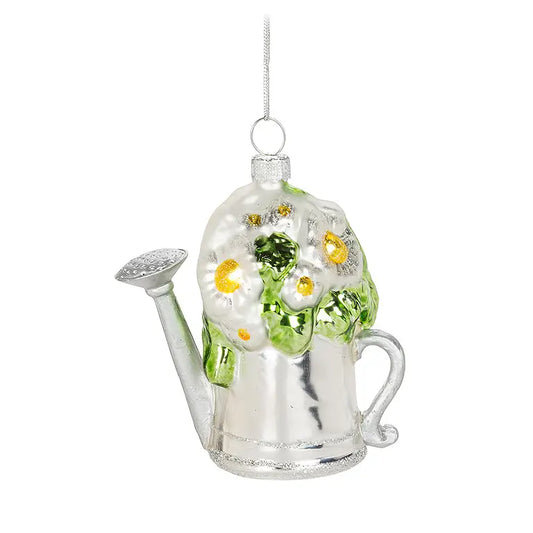 Glass Watering Can Ornament
