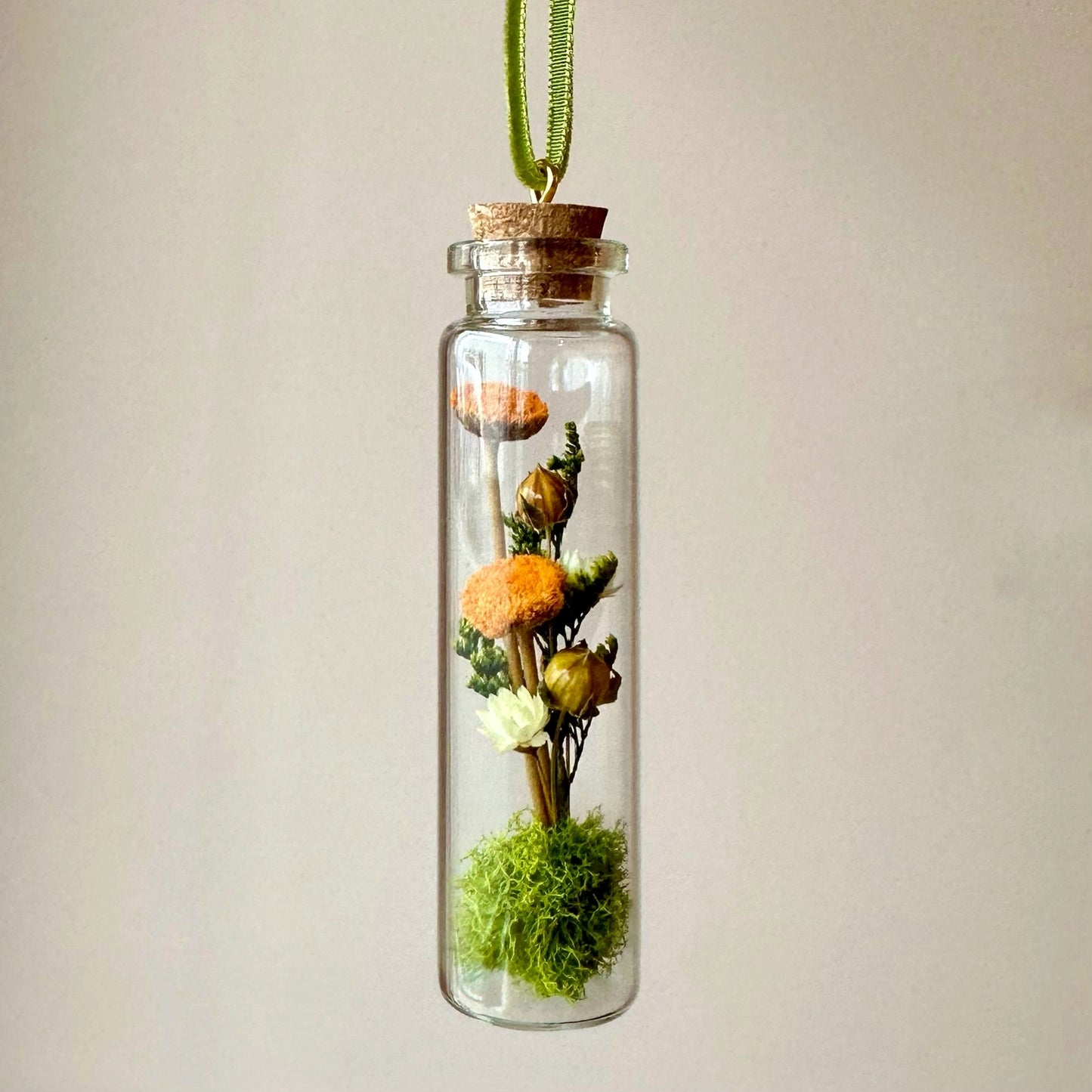 CA Studios Wildflower Terrarium Ornament Cork Jar
