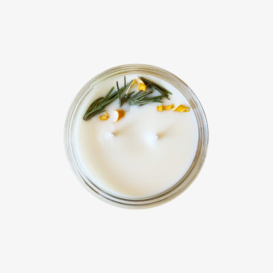Lemon Rosemary Candle hand-poured in Austin TX