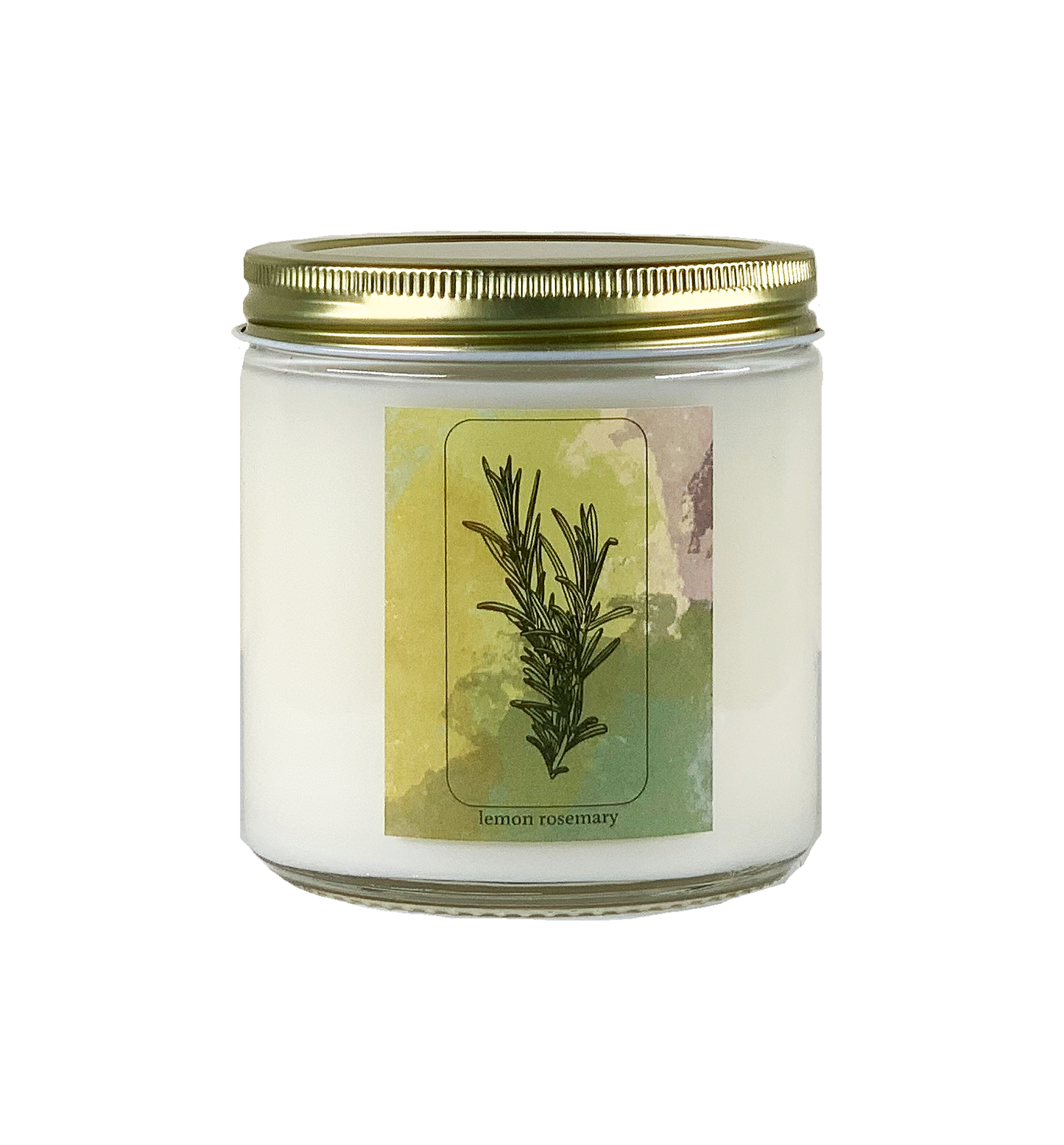 Lemon Rosemary Candle hand-poured in Austin TX